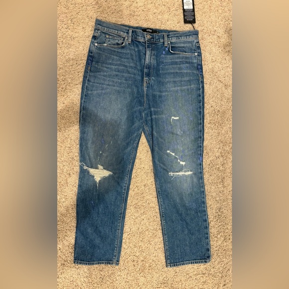 - Hudson Jeans distressed with paint splashes. Size 33 waist. - Picture 1 of 5